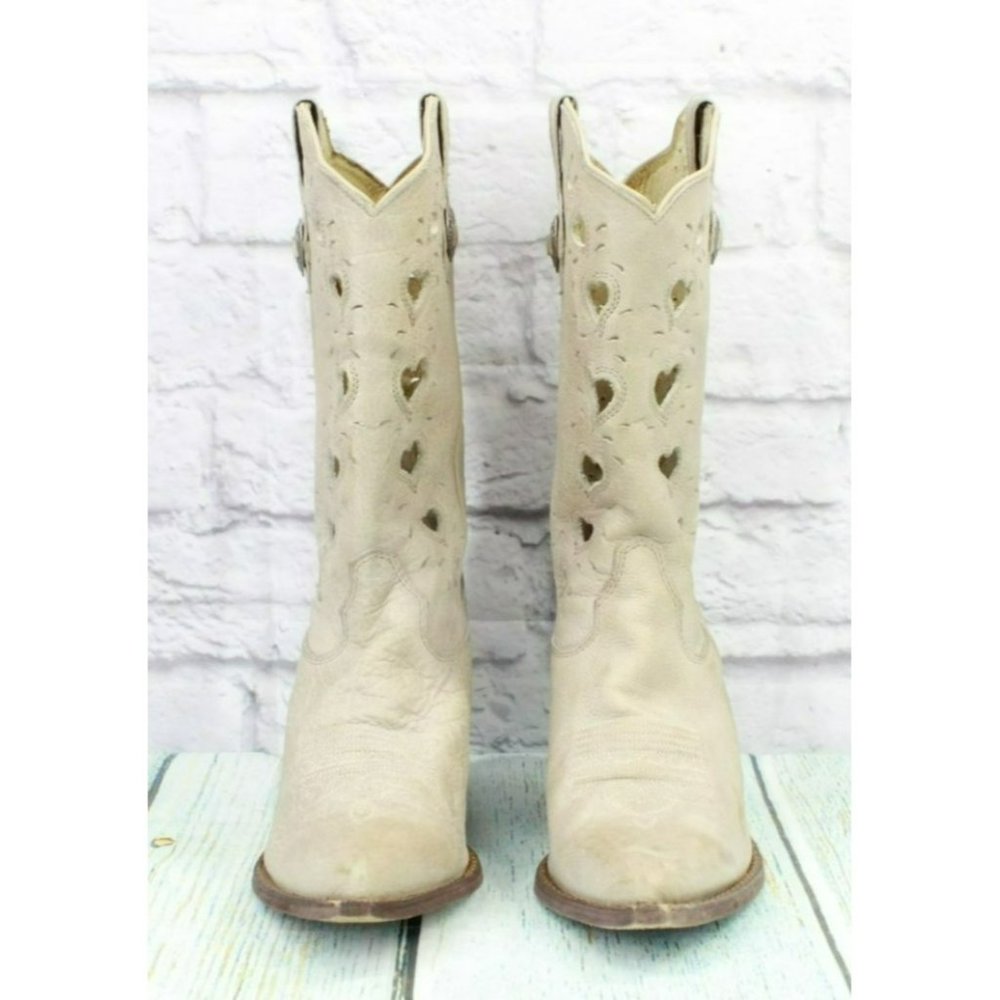 Durango Tan Leather Pull On Cushioned Pointed Toe Western Boot Size 7.5 M - Picture 4 of 8